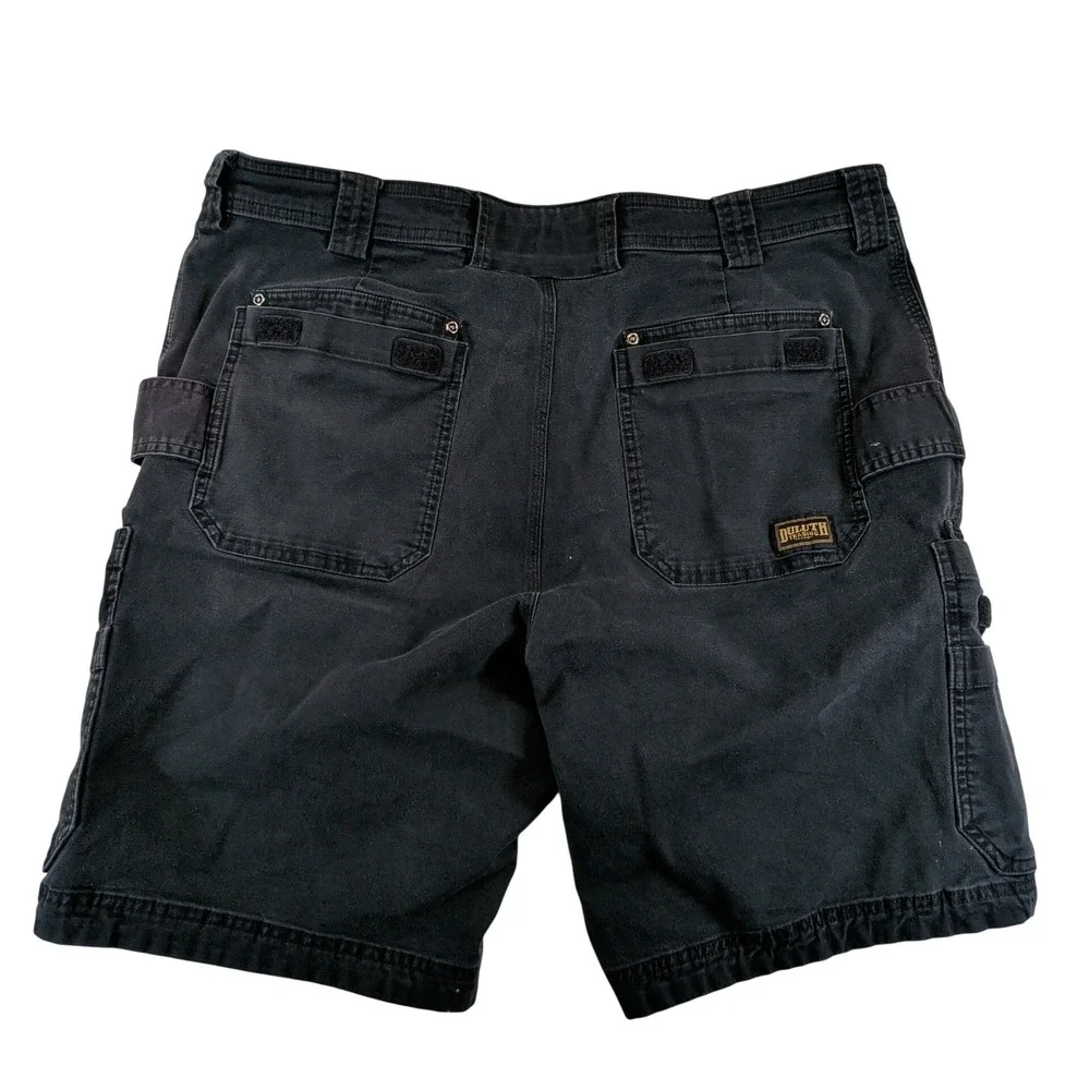 Duluth Trading Co Flex Fire Hose Cargo Shorts Mens 40 Relaxed Fit Black 3237-118